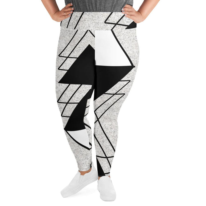 Womens Plus Size Fitness Leggings Black and White Ash Grey - Womens | Leggings