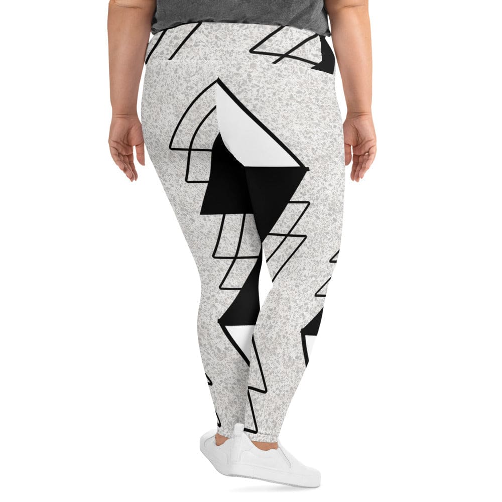 Womens Plus Size Fitness Leggings Black and White Ash Grey - Womens | Leggings