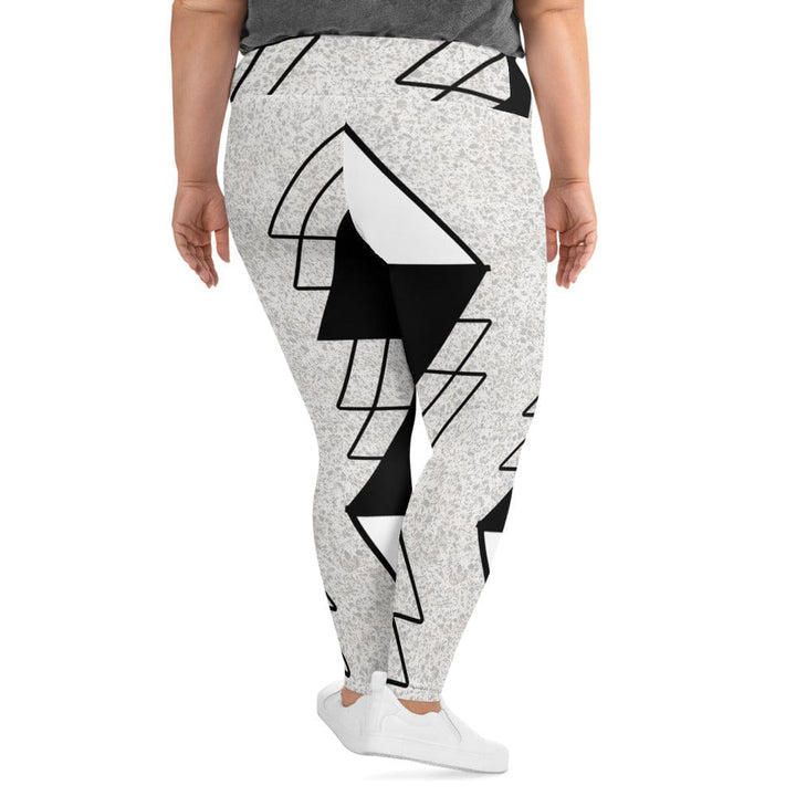 Womens Plus Size Fitness Leggings Black and White Ash Grey - Womens | Leggings