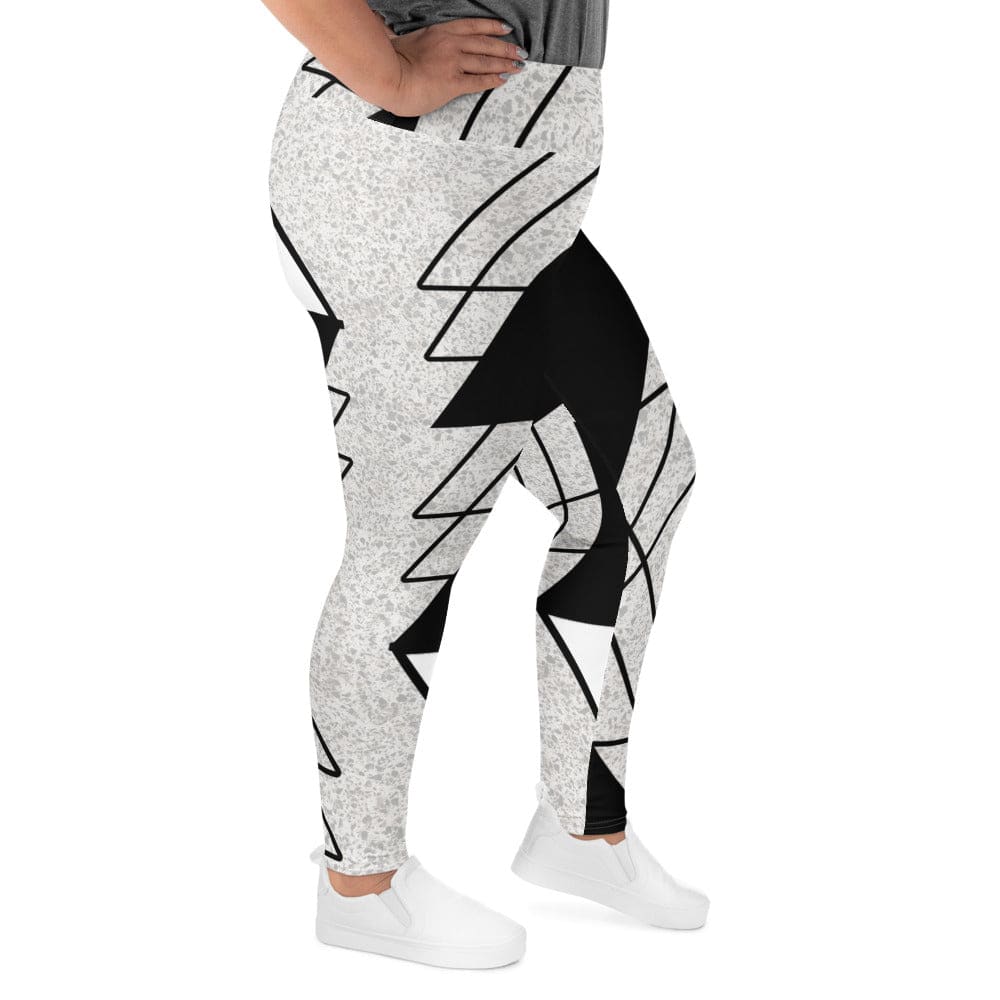 Womens Plus Size Fitness Leggings Black and White Ash Grey - Womens | Leggings