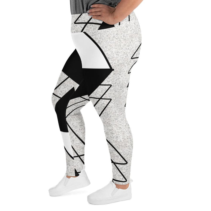 Womens Plus Size Fitness Leggings Black and White Ash Grey - Womens | Leggings