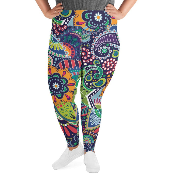 Womens Plus Size Fitness Leggings Floral Paisley 22523 - Womens | Leggings