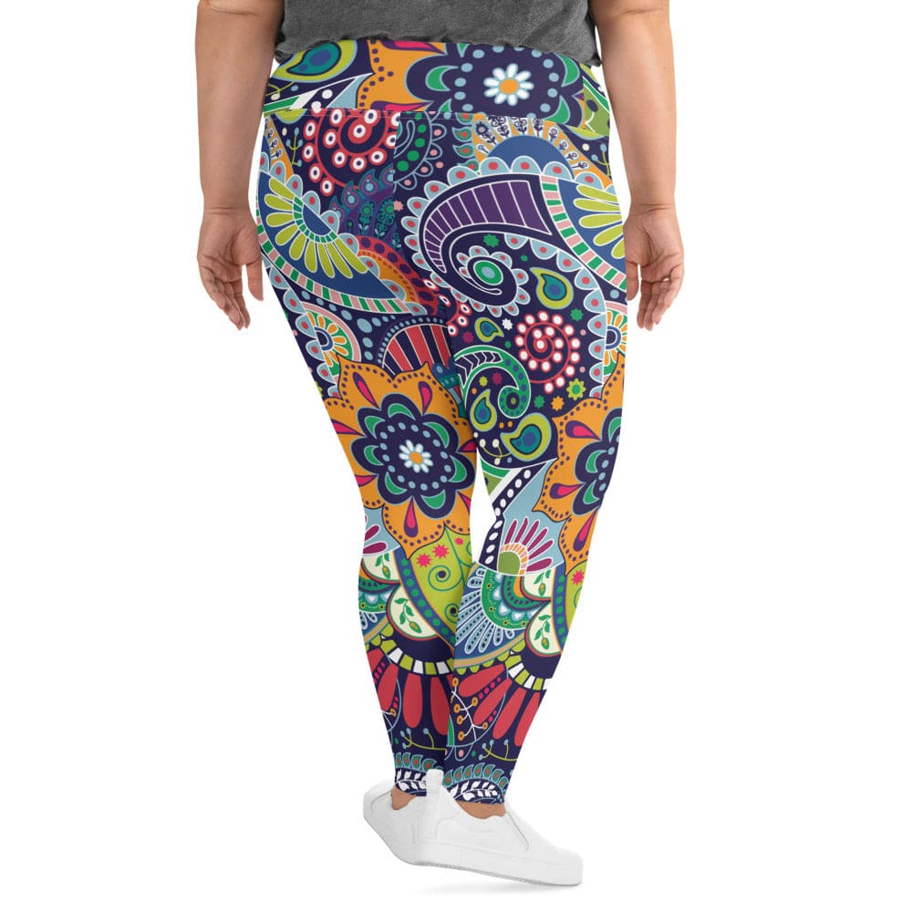 Womens Plus Size Fitness Leggings Floral Paisley 22523 - Womens | Leggings