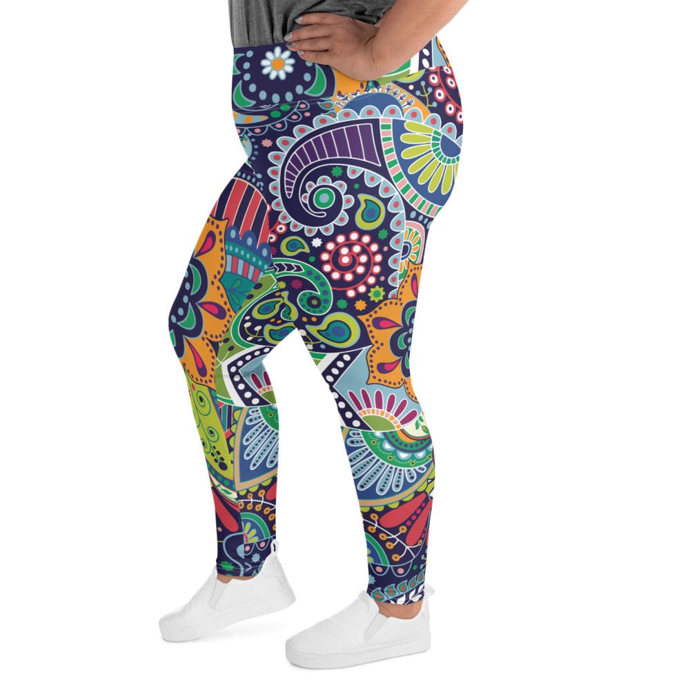 Womens Plus Size Fitness Leggings Floral Paisley 22523 - Womens | Leggings