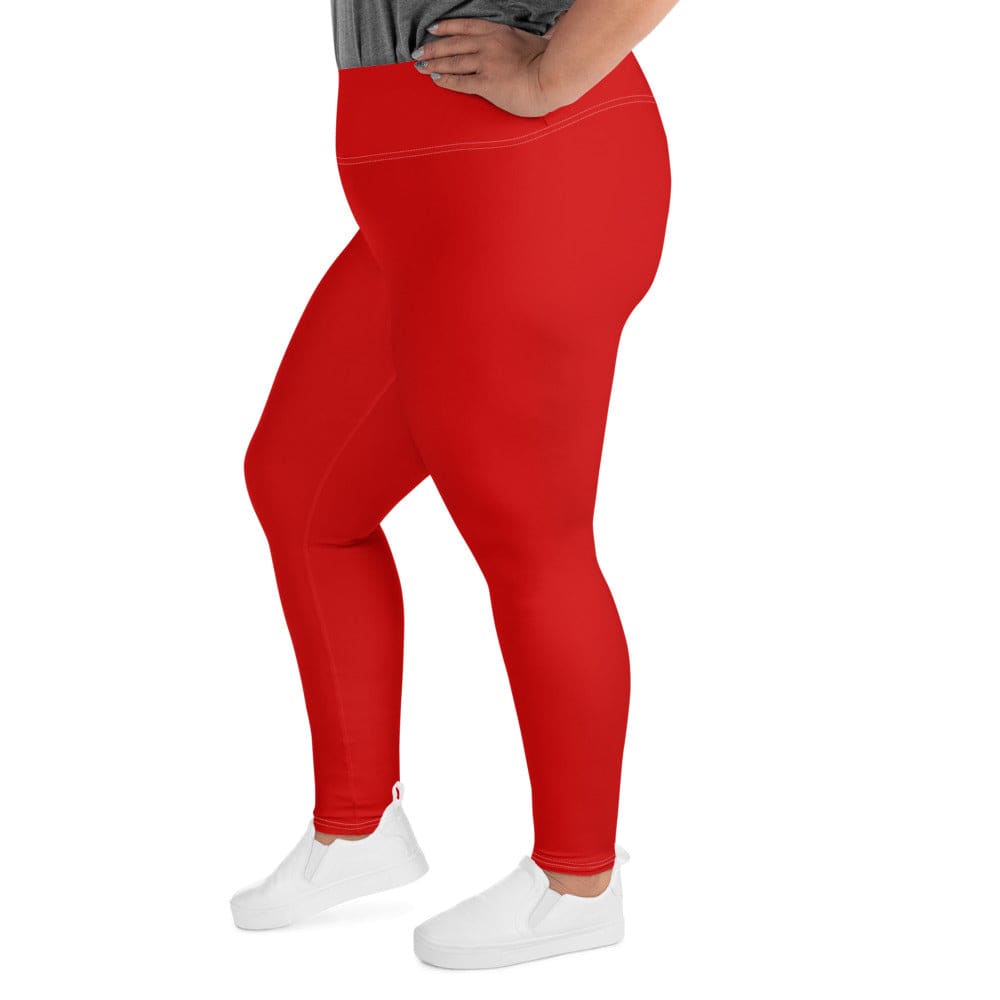 Womens Plus Size Fitness Leggings Red