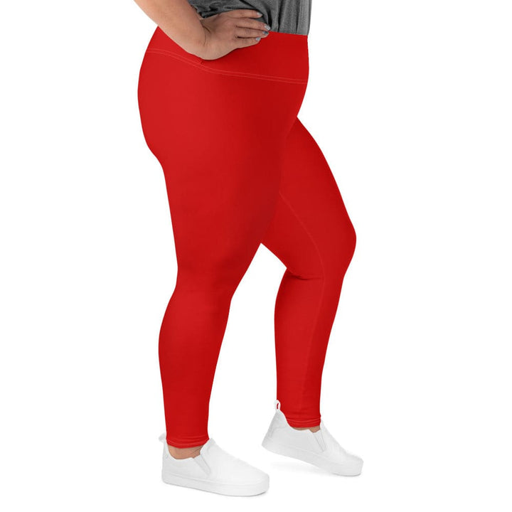 Womens Plus Size Fitness Leggings Red