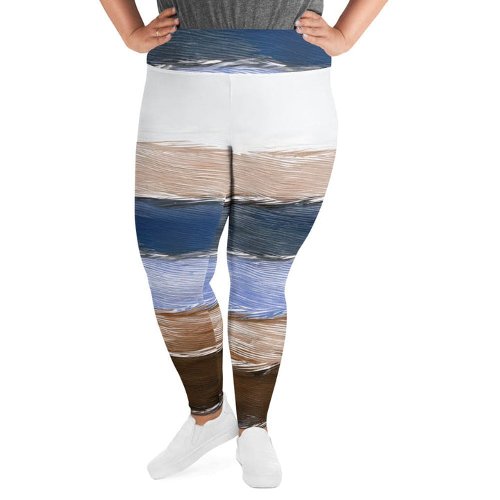 Womens Plus Size Fitness Leggings Rustic Hues Pattern - Womens | Leggings