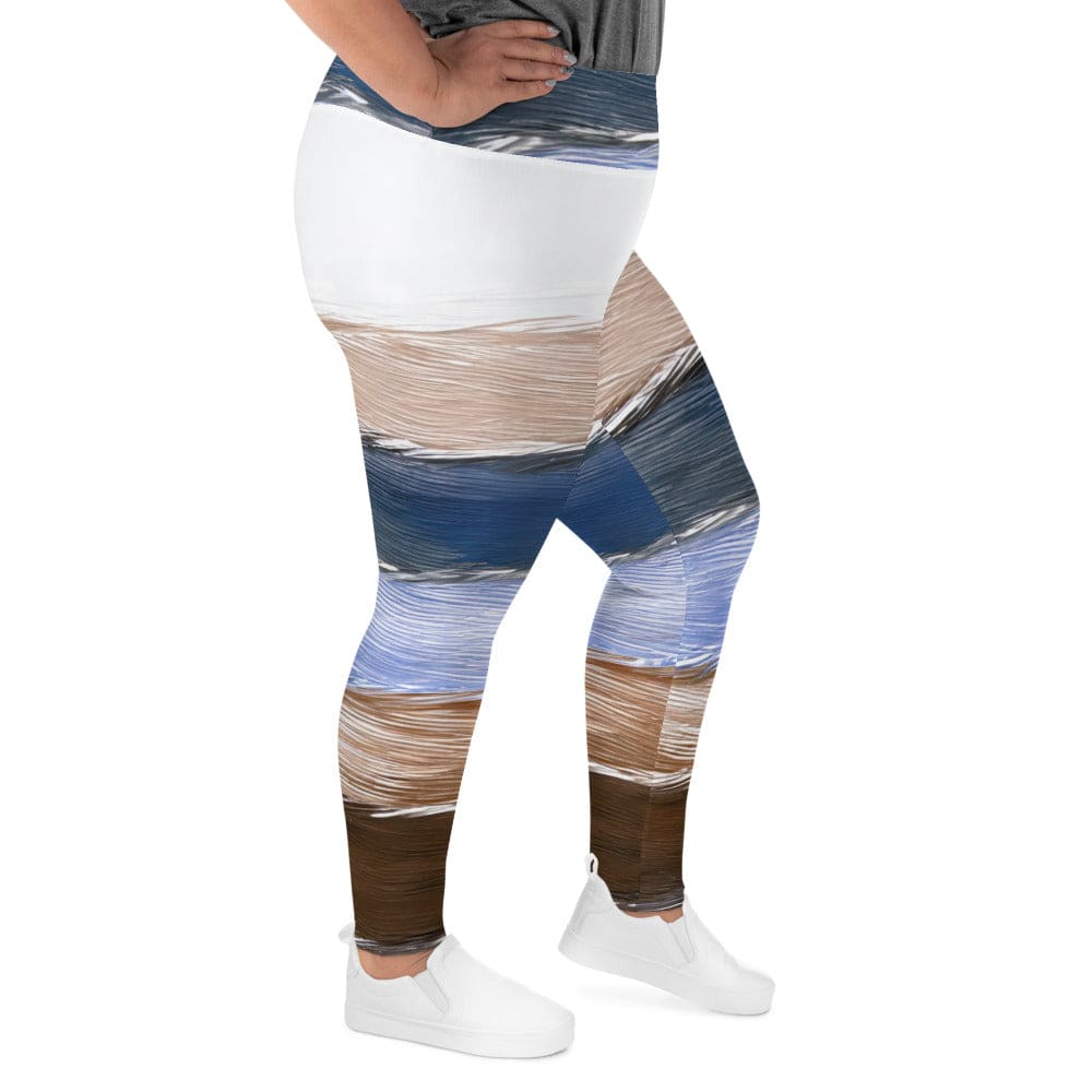 Womens Plus Size Fitness Leggings Rustic Hues Pattern - Womens | Leggings