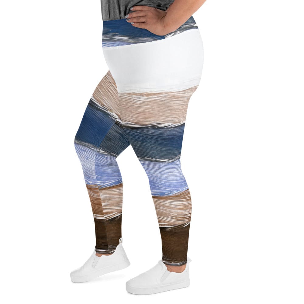 Womens Plus Size Fitness Leggings Rustic Hues Pattern - Womens | Leggings