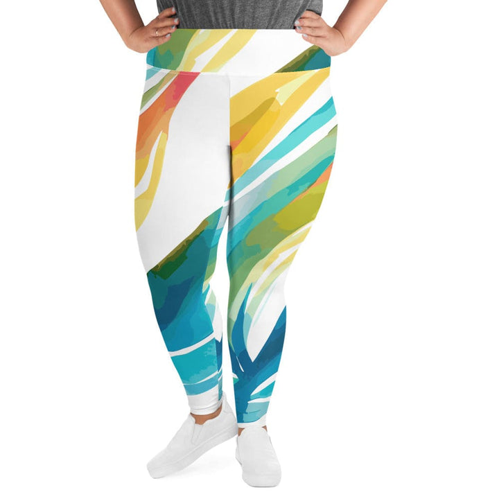 Womens Plus Size Fitness Leggings Strength and Courage Design - Womens