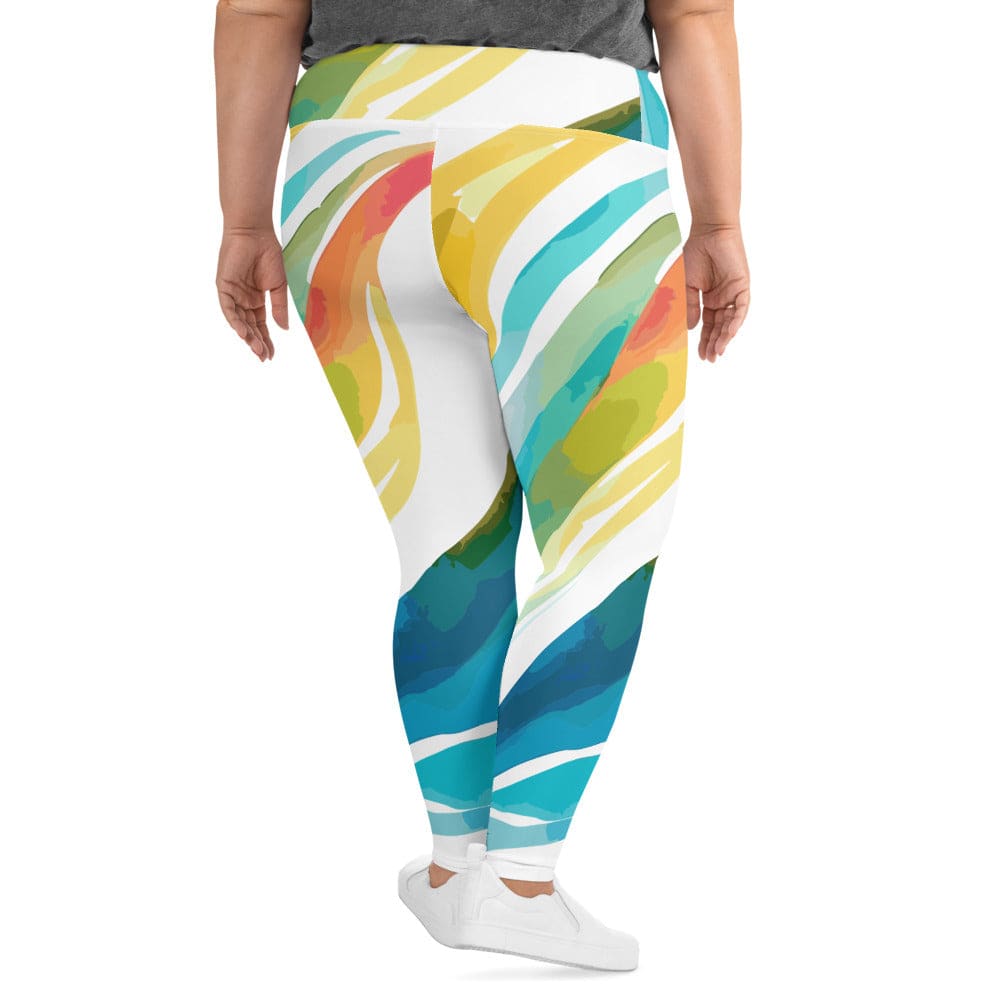 Womens Plus Size Fitness Leggings Strength and Courage Design - Womens