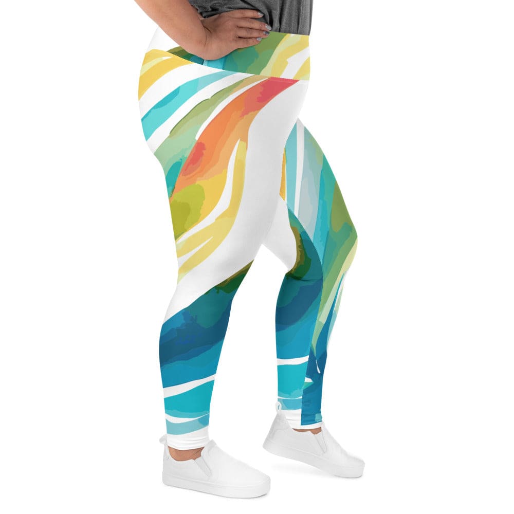 Womens Plus Size Fitness Leggings Strength and Courage Design - Womens