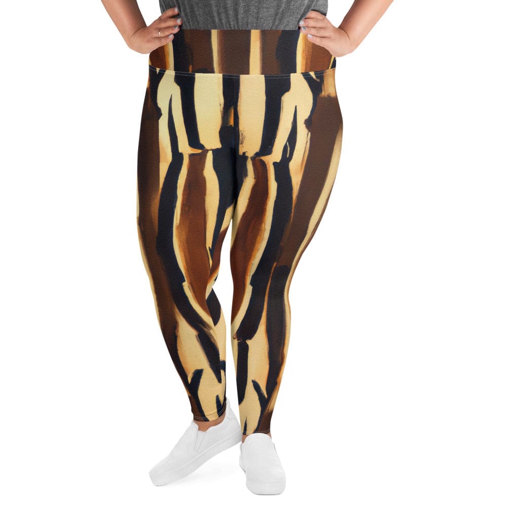 Womens Plus Size Fitness Leggings Zorse Lines Print - Womens | Leggings | Yoga