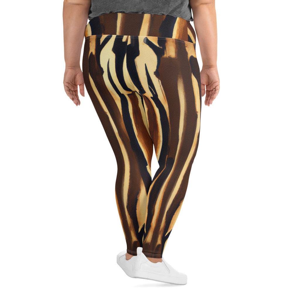 Womens Plus Size Fitness Leggings Zorse Lines Print - Womens | Leggings | Yoga