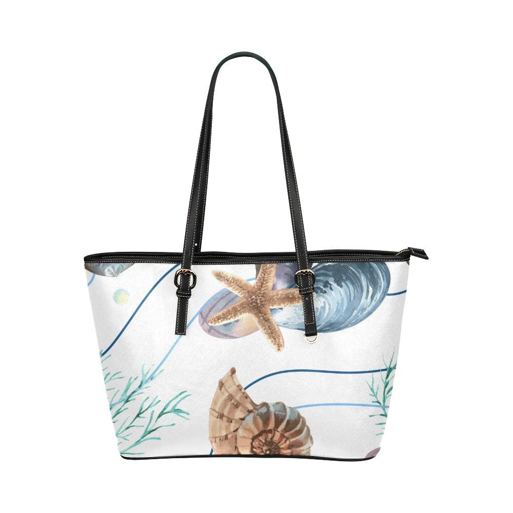 Women’s Shoulder Bag Sea Shell Beach Double Handle Handbag - Bags | Leather