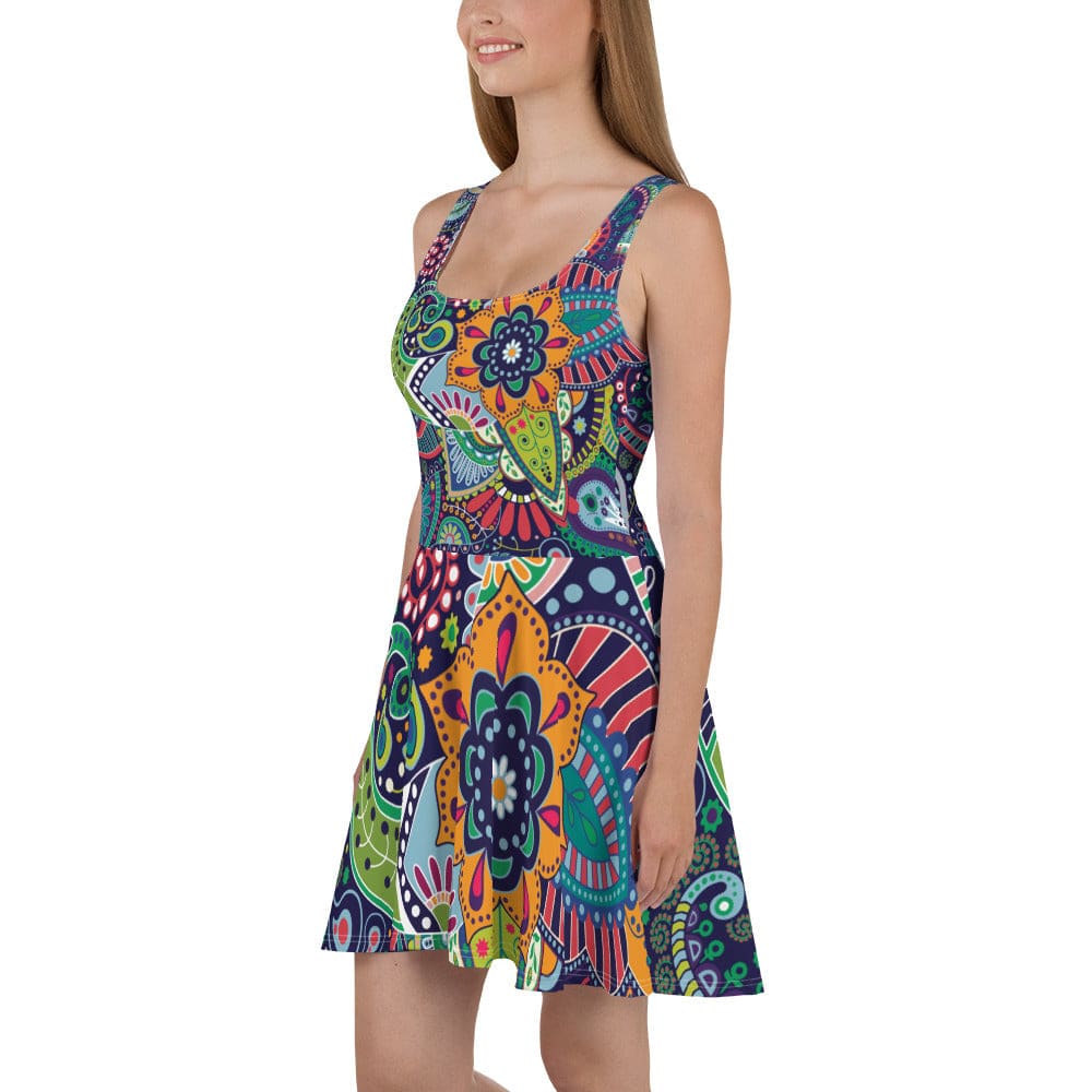 Womens Skater Dress Floral Paisley 22523 2