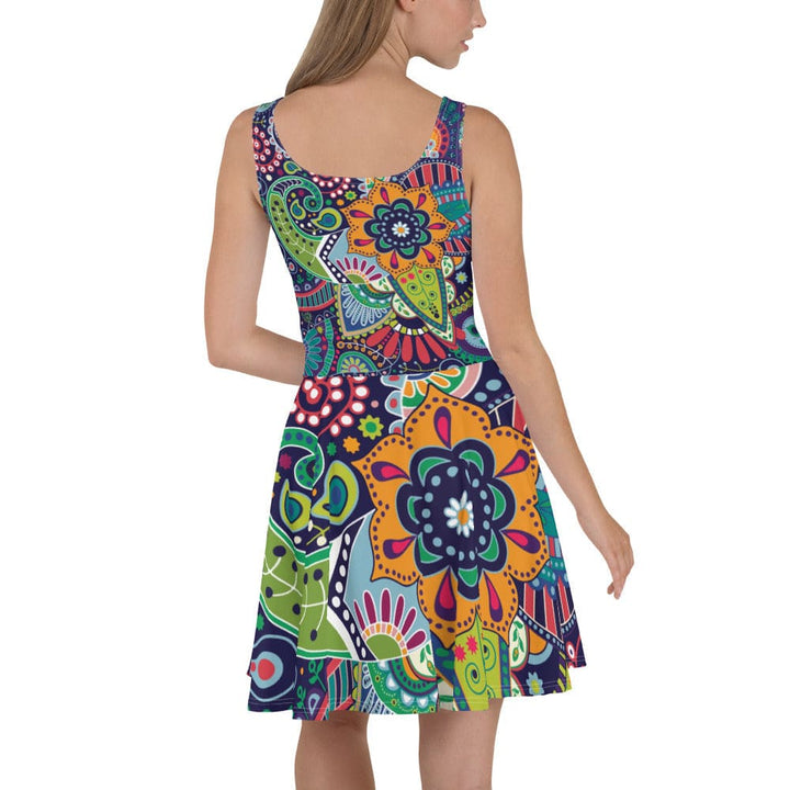 Womens Skater Dress Floral Paisley 22523 2