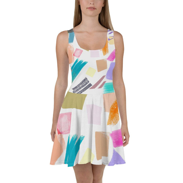 Womens Skater Dress Pastel Pattern 2