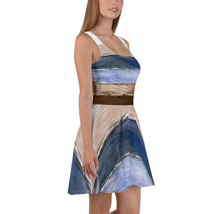 Womens Skater Dress - Rustic Hues Pattern 2