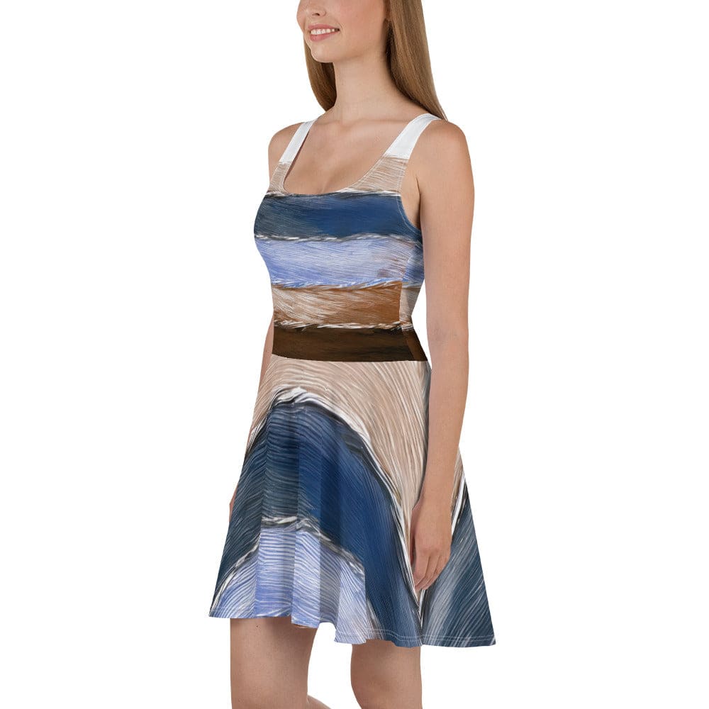 Womens Skater Dress - Rustic Hues Pattern 2