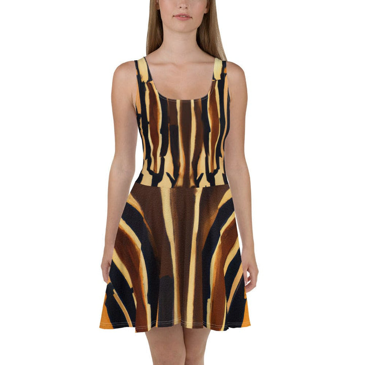 Womens Skater Dress Zorse Lines Print