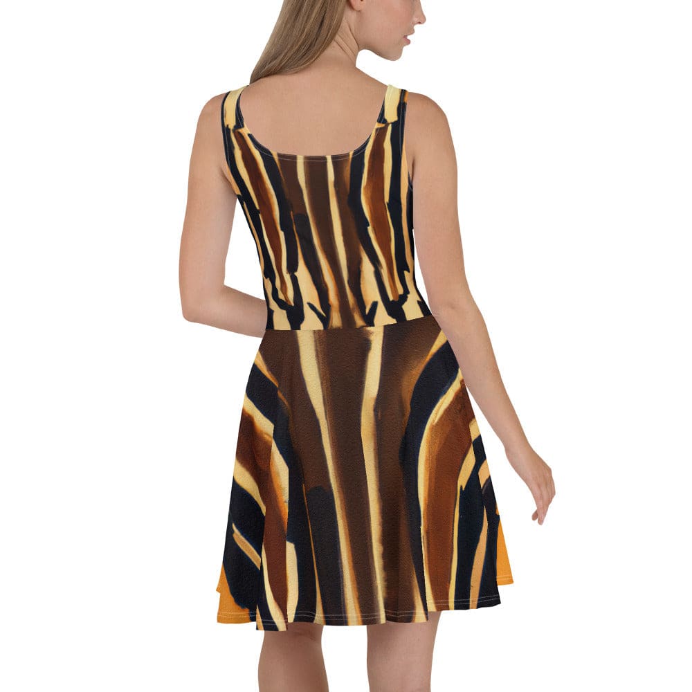 Womens Skater Dress Zorse Lines Print