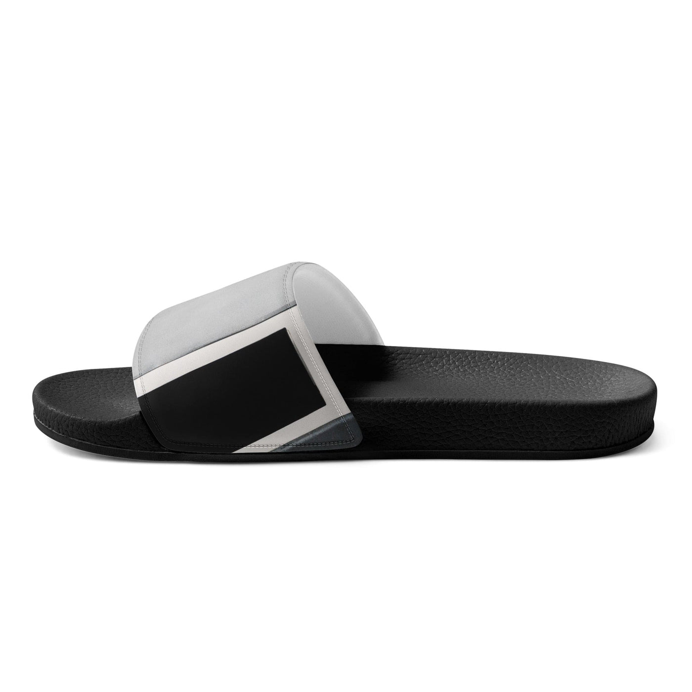 Women’s Slides Abstract Black Grey Brown Geometric Contemporary Art - Womens