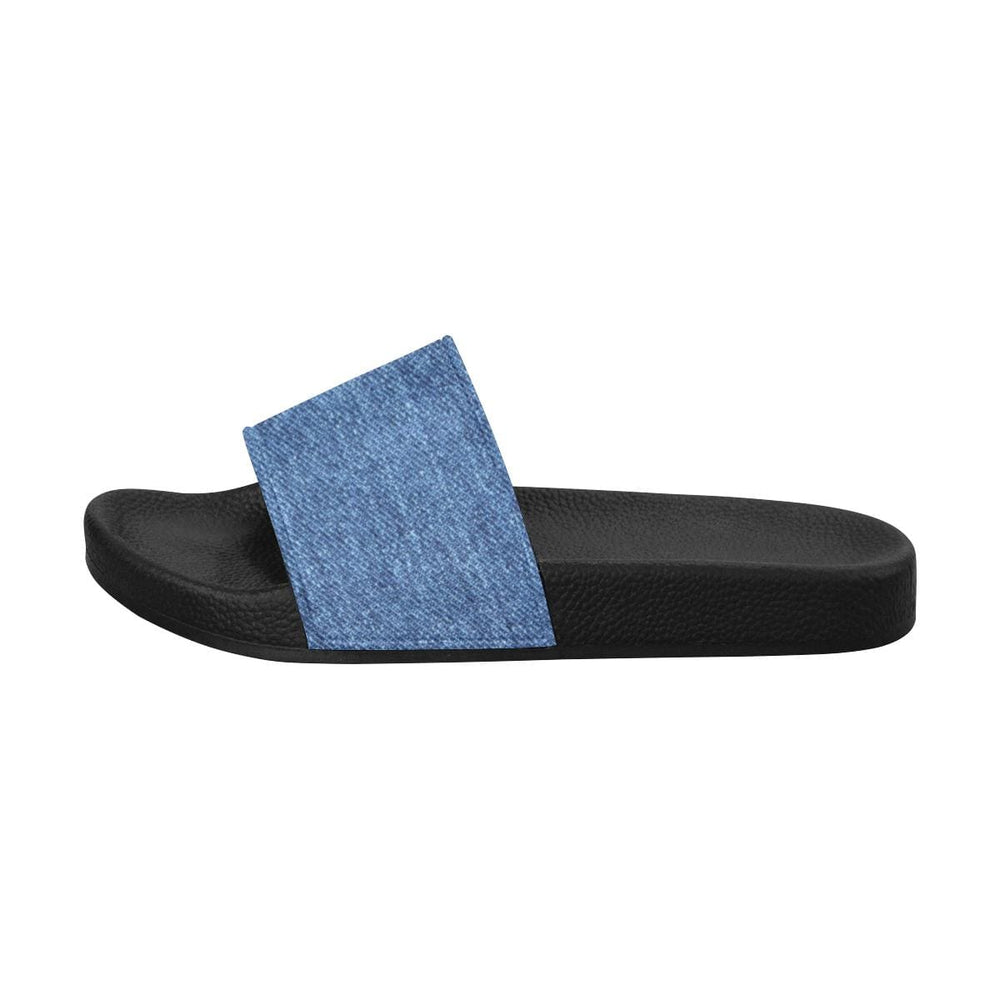 Womens Slides Flip Flop Sandals Blue Denim - Womens | Slides