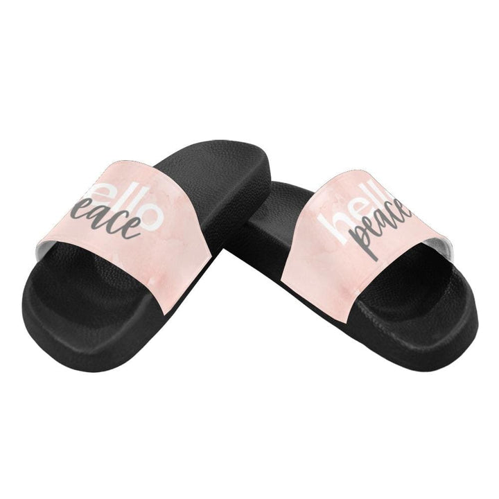 Womens Slides Flip Flop Sandals Peace Marble Hello Peace Print - Womens | Slides