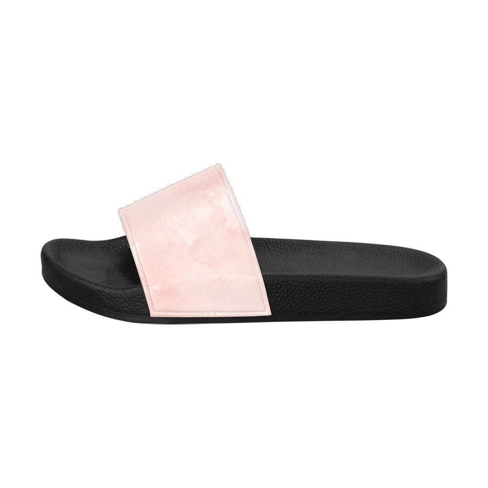 Womens Slides Flip Flop Sandals Peach Marble Print - Womens | Slides