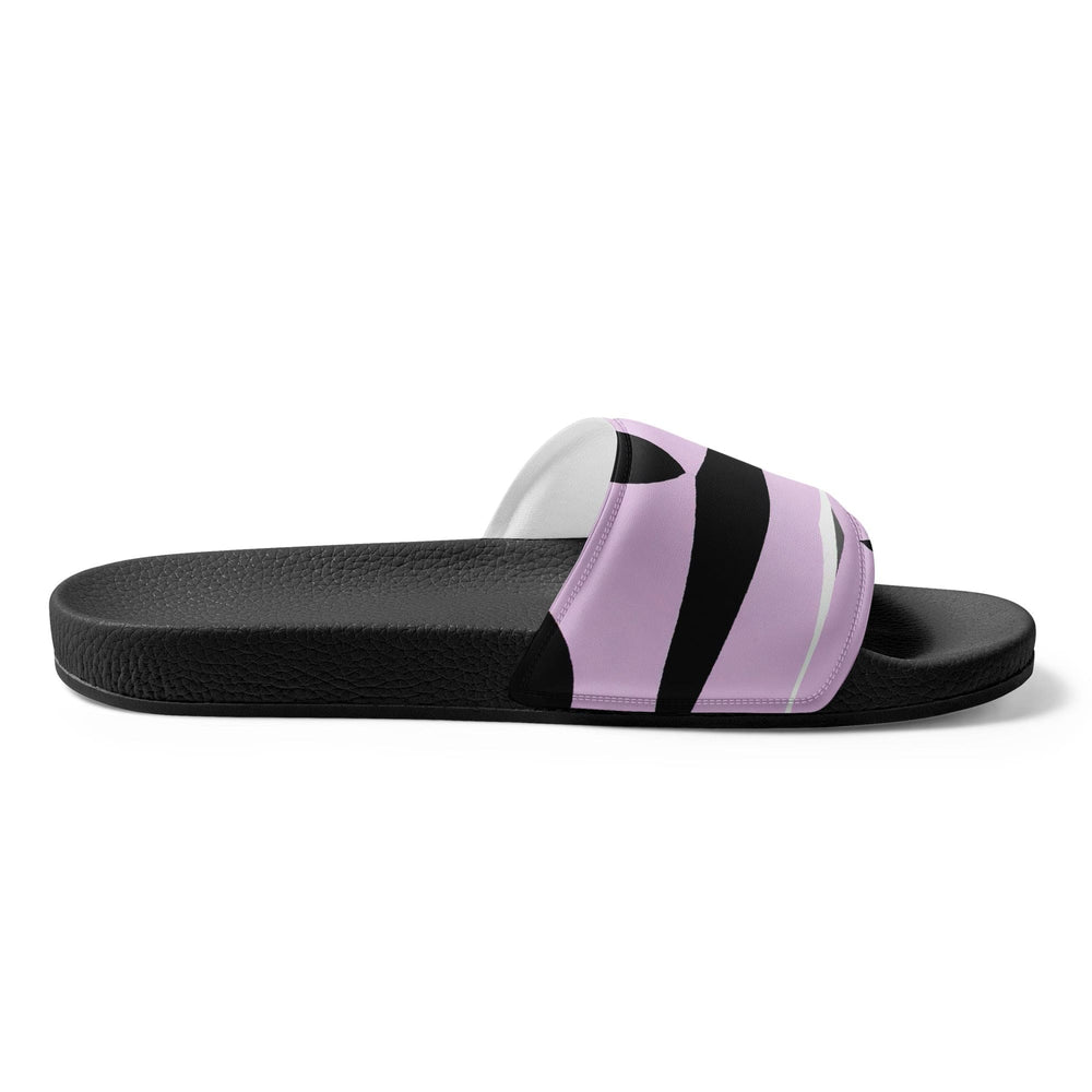 Women’s Slides Geometric Lavender and Black Pattern 2 - Womens | Slides