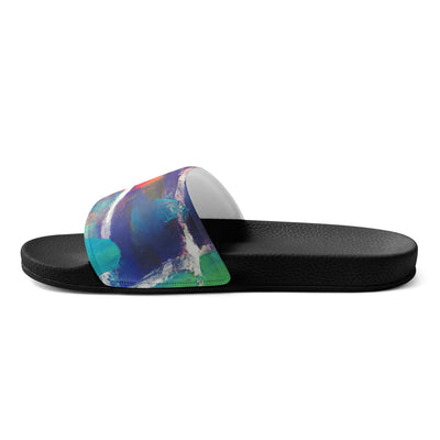 Women’s Slides Multicolor Abstract Expression Pattern - Womens | Slides