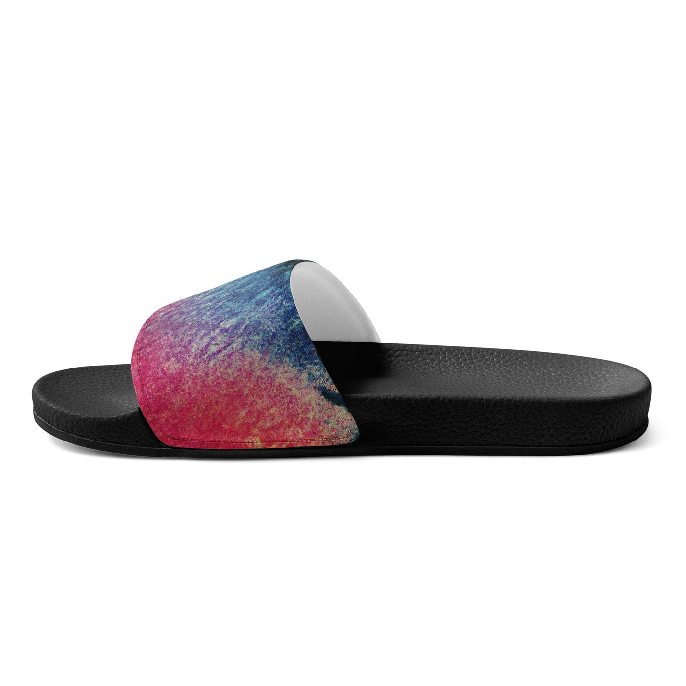 Women’s Slides Multicolor Watercolor Abstract Print - Womens | Slides