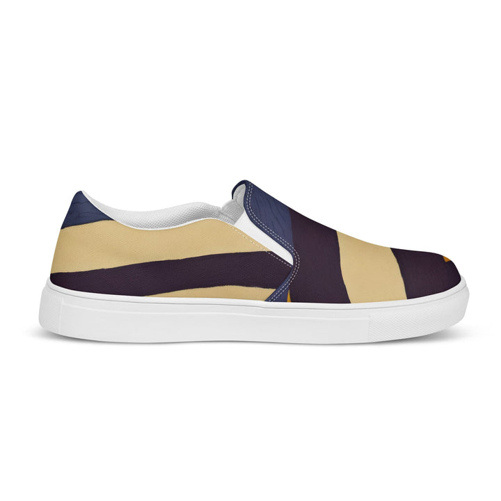 Womens Slip-on Canvas Shoes Colorblock Print 29138