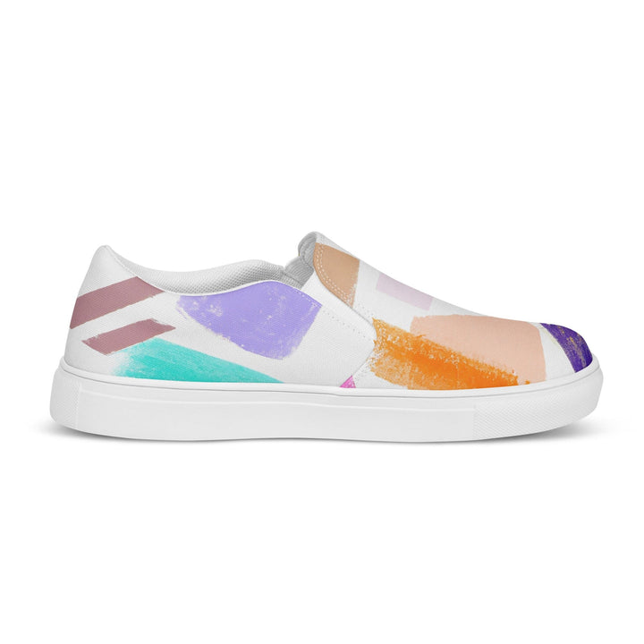 Womens Slip-on Canvas Shoes Pastel Pattern