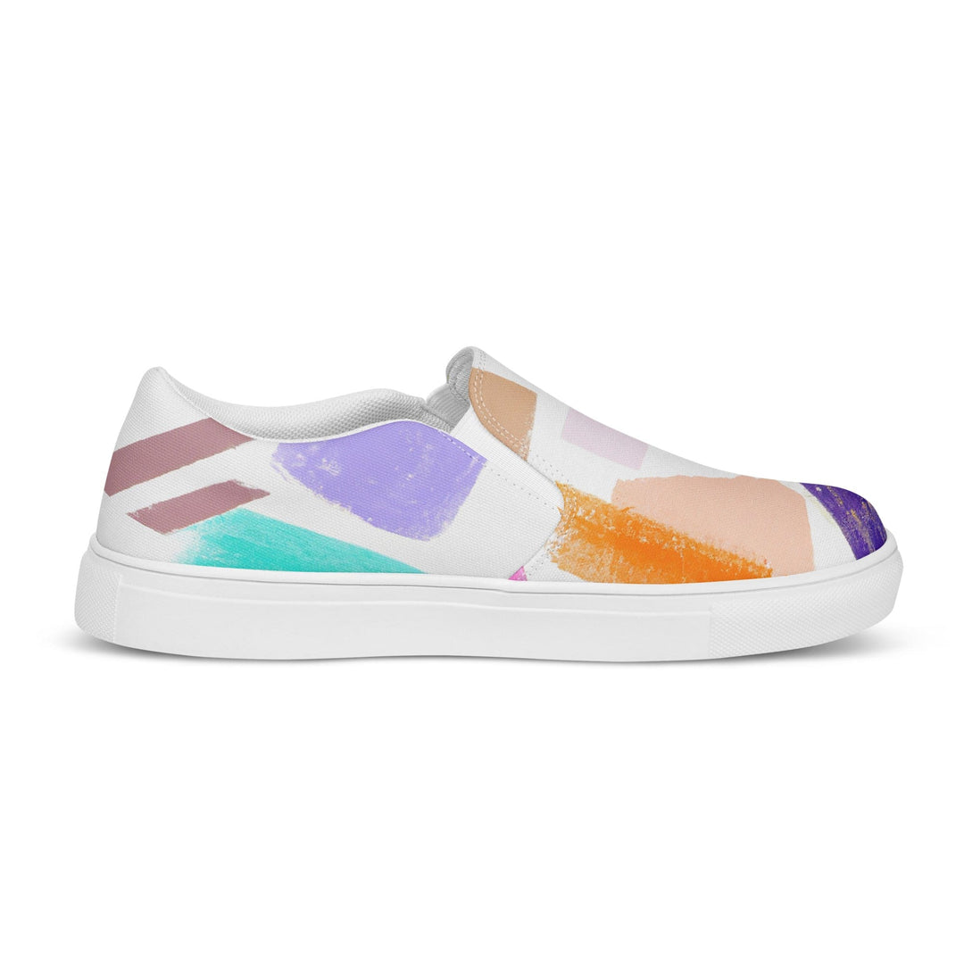 Womens Slip-on Canvas Shoes Pastel Pattern