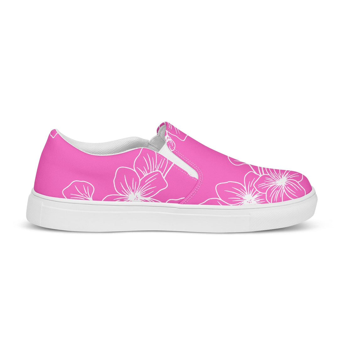 Womens Slip-on Canvas Shoes Pink Floral 7022623