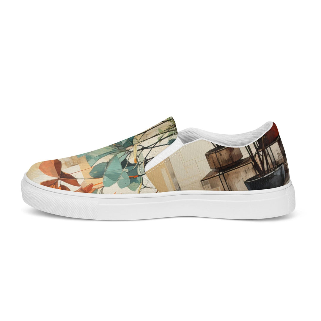 Womens Slip-on Canvas Shoes Rustic Botanical Plants