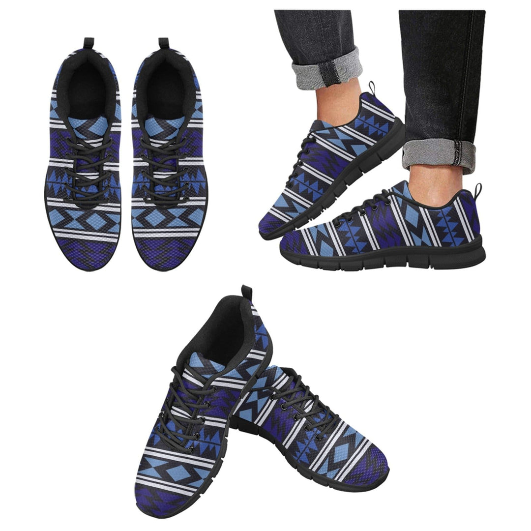 Womens Sneakers Blue Aztec Print Running Shoes - Womens | Sneakers | Running