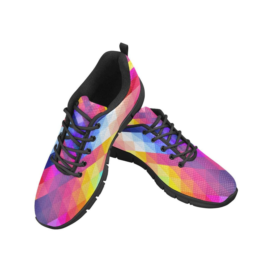 Womens Sneakers Multicolor Grid Illustration Running Shoes - Womens | Sneakers