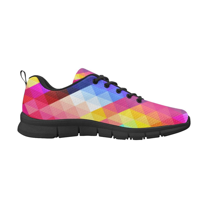 Womens Sneakers Multicolor Grid Illustration Running Shoes - Womens | Sneakers