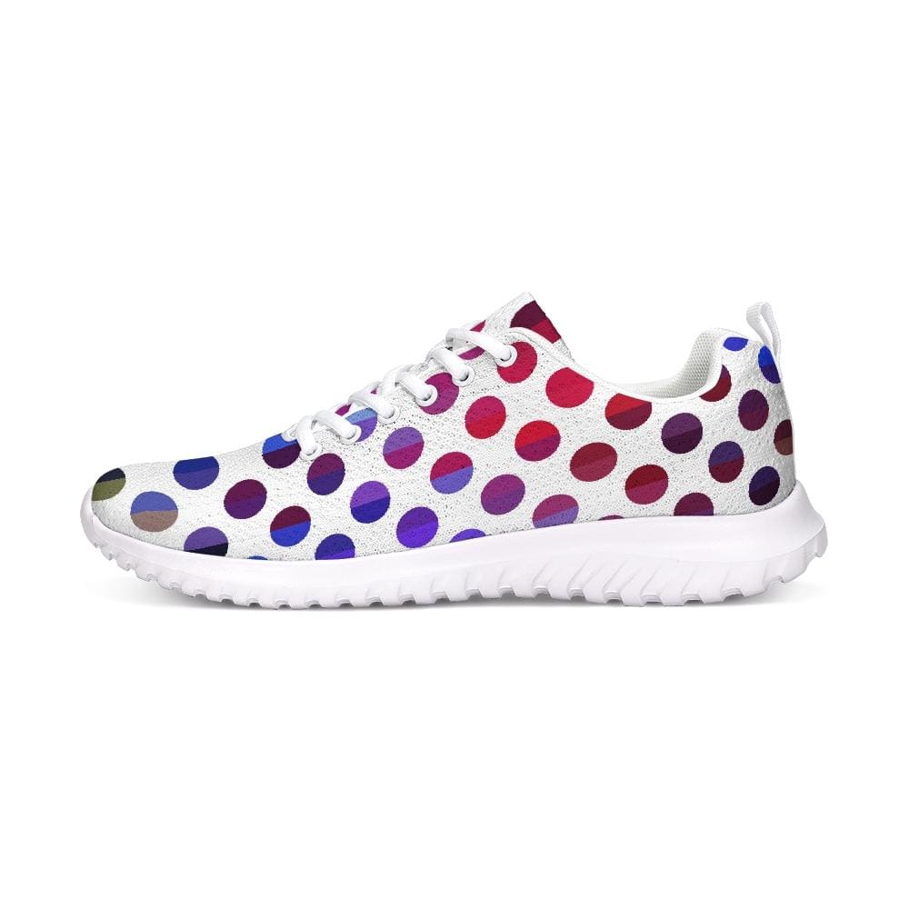 Womens Sneakers - Multicolor Polka Dot Canvas Sports Shoes / Running - Womens