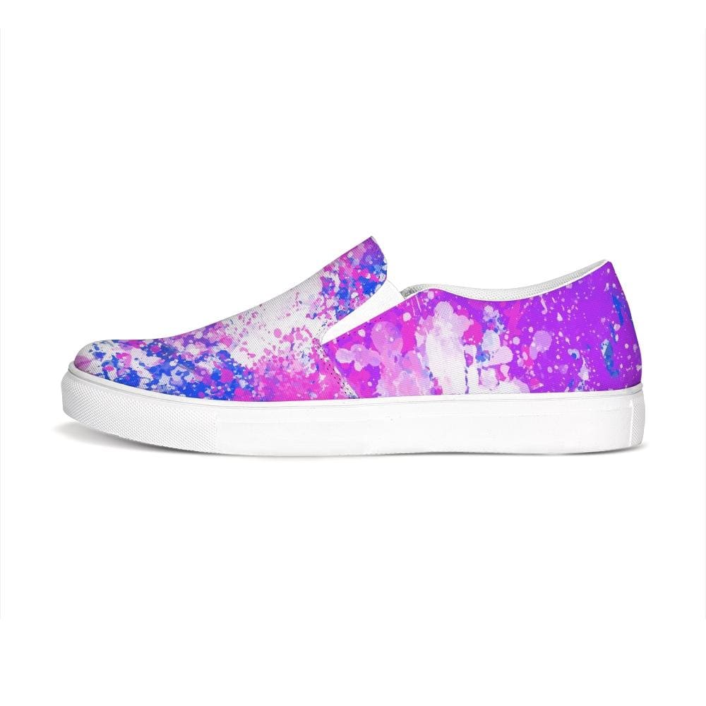 Womens Sneakers - Purple Tie-dye Style Canvas Sports Shoes / Running - Womens