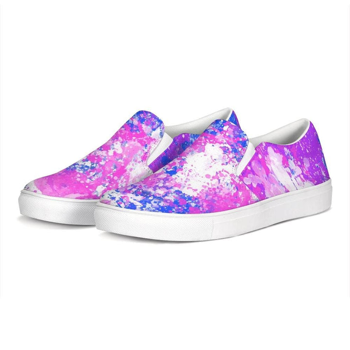 Womens Sneakers - Purple Tie-dye Style Canvas Sports Shoes / Running - Womens