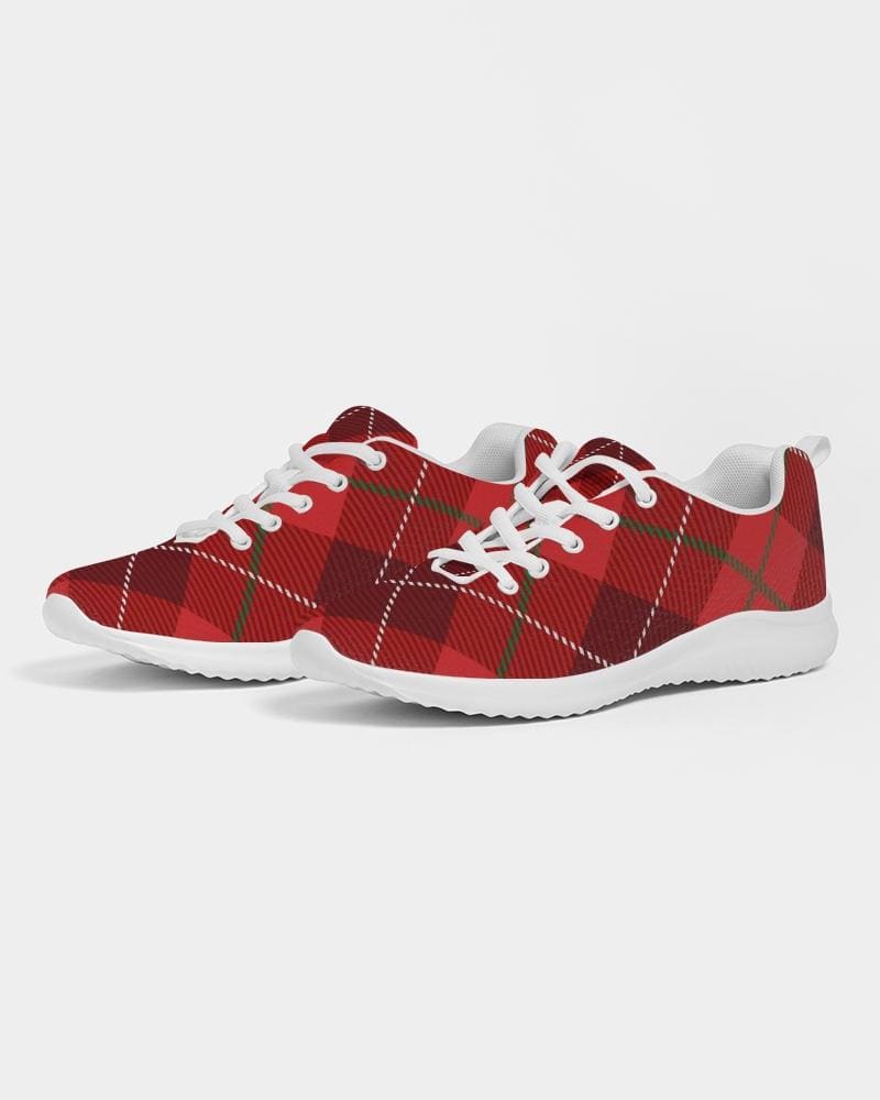 Womens Sneakers - Red Plaid Canvas Sports Shoes / Running - Womens | Sneakers