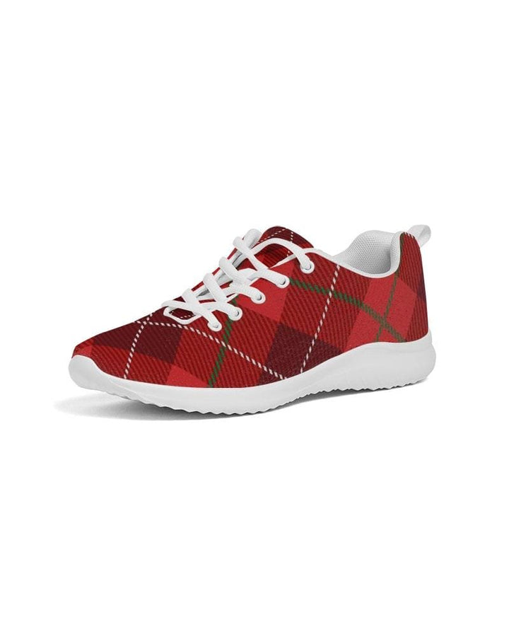 Womens Sneakers - Red Plaid Canvas Sports Shoes / Running - Womens | Sneakers