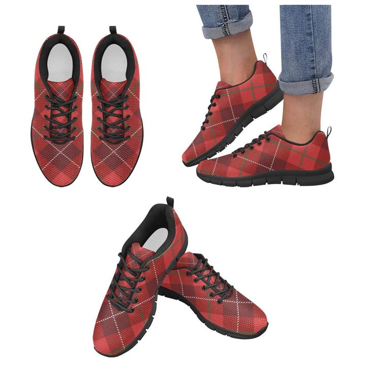 Womens Sneakers Red Plaid Running Shoes - Womens | Sneakers | Running