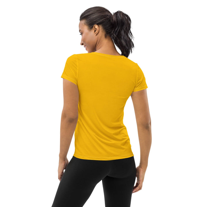 Womens Stretch Fit Athletic Sports T-shirt - Golden Yellow