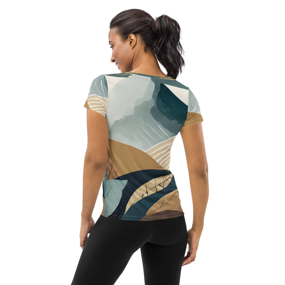 Womens Stretch Fit Athletic Sports T-shirt - Boho Style Print 3