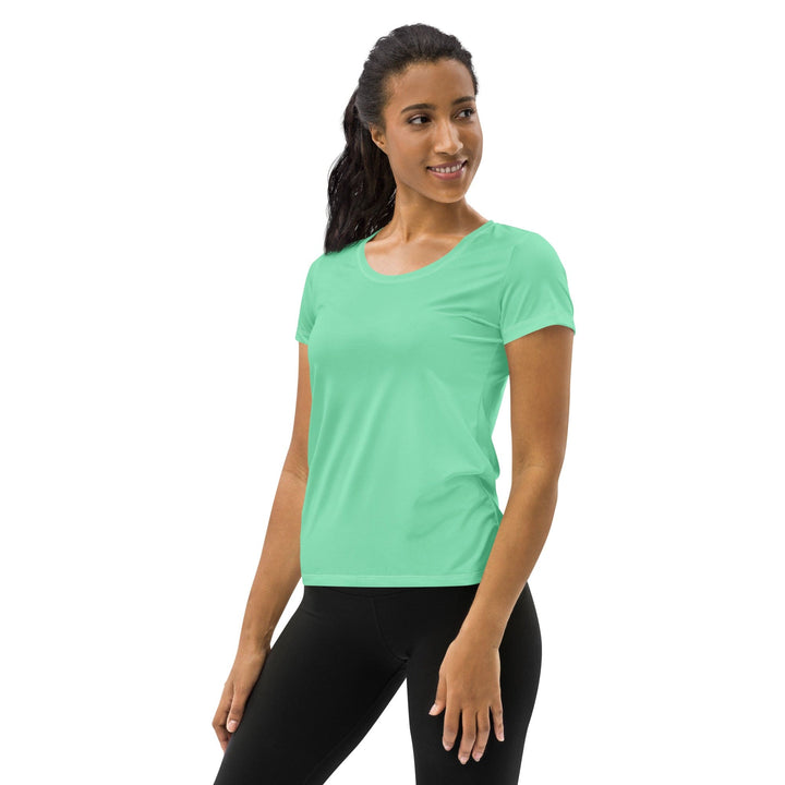 Womens Stretch Fit Athletic Sports T-shirt - Seafoam Green